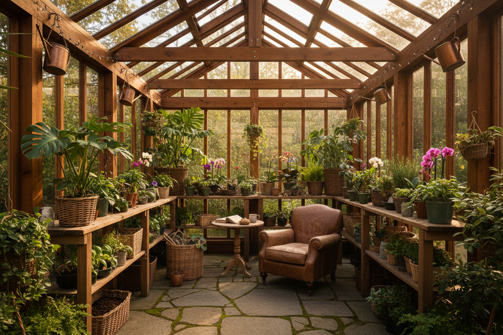 T-Shape Greenhouse interior view