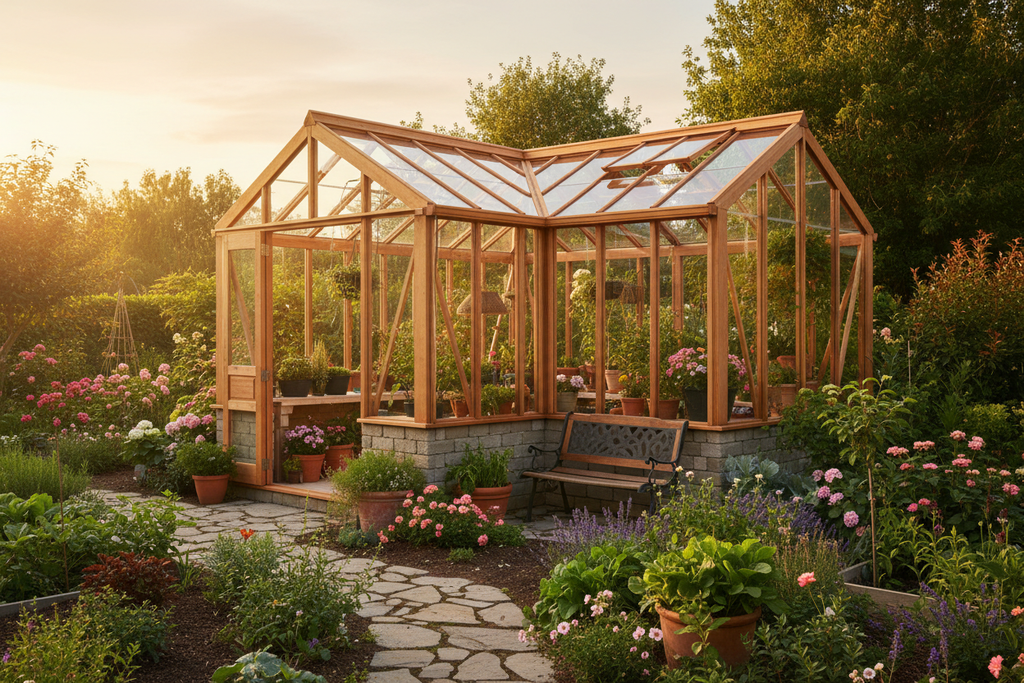 T-Shape Greenhouse exterior view
